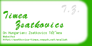 timea zsatkovics business card